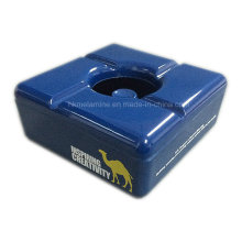 Square Blue Camel Ashtray with Lid